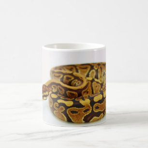 Taza De Café Pitón amarillo y negro de la bola