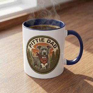 Taza de café Pittie Dad Regalo de padre de resca