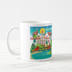 Taza De Café Pittsboro, Carolina del Norte 11oz o 15oz Mug