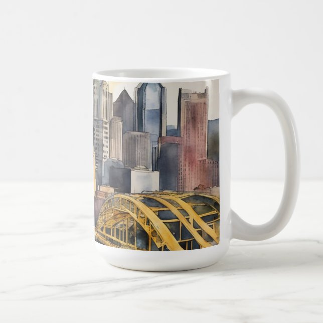 Taza De Café Pittsburgh Cityscape (Derecha)