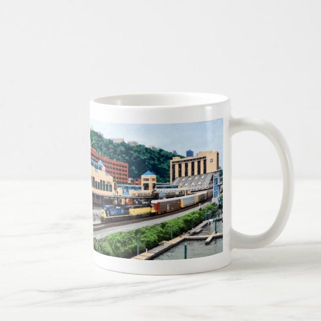 Taza De Café Pittsburgh PA - Tren en Plaza (Derecha)