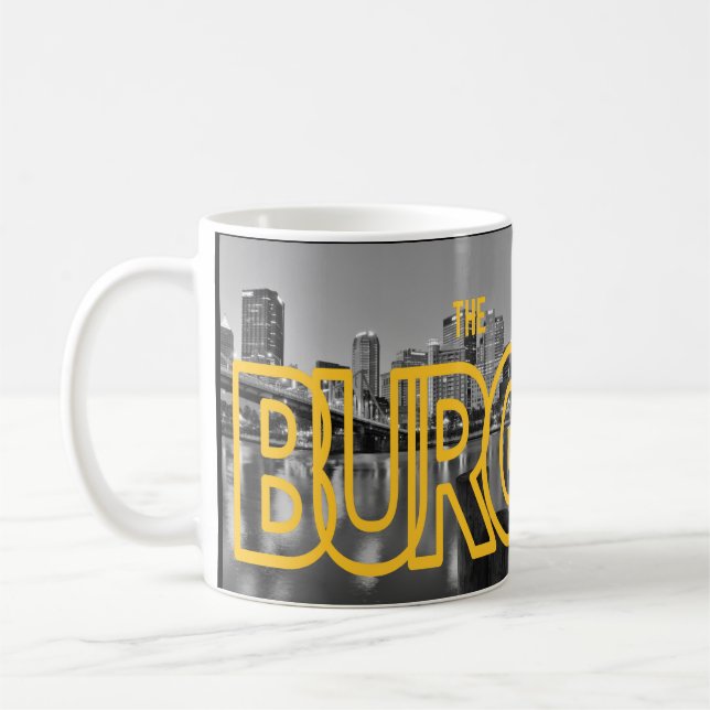Taza De Café Pittsburgh Pennsylvania Steel City Skyline Night P (Izquierda)