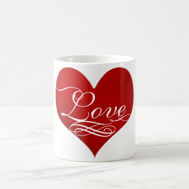 Taza De Café PixDezines Amor/Fondo del corazón/DIY (Centro)