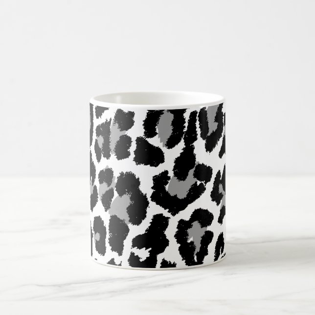 Taza De Café PixDezines black and white leopard print (Centro)