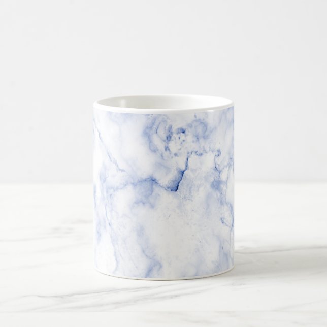 Taza De Café PixDezines BLUE n WHITE MARBLE (Centro)