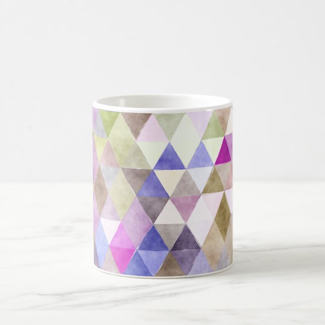 Taza De Café PixDezines boho geométrico/triángulos ajustables (Centro)