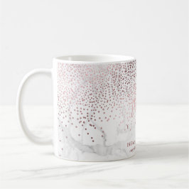 Taza De Café PixDezines DAZZLED FAUX ROSA GOLD CONFETTI