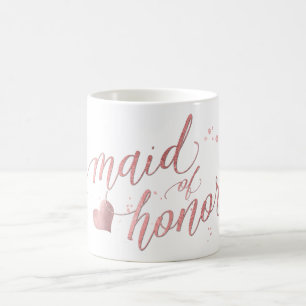 Taza De Café PixDezines empleada de honor/falso Rosa de escritu