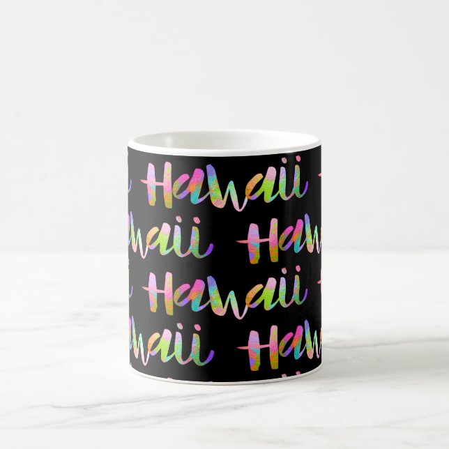 Taza De Café PixDezines Hawaii Lava Rainbow|Fondo de bricolaje (Centro)