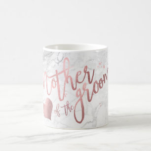 Taza De Café PixDezines Madre de Groom/Faux Rosa Oro/Mármol