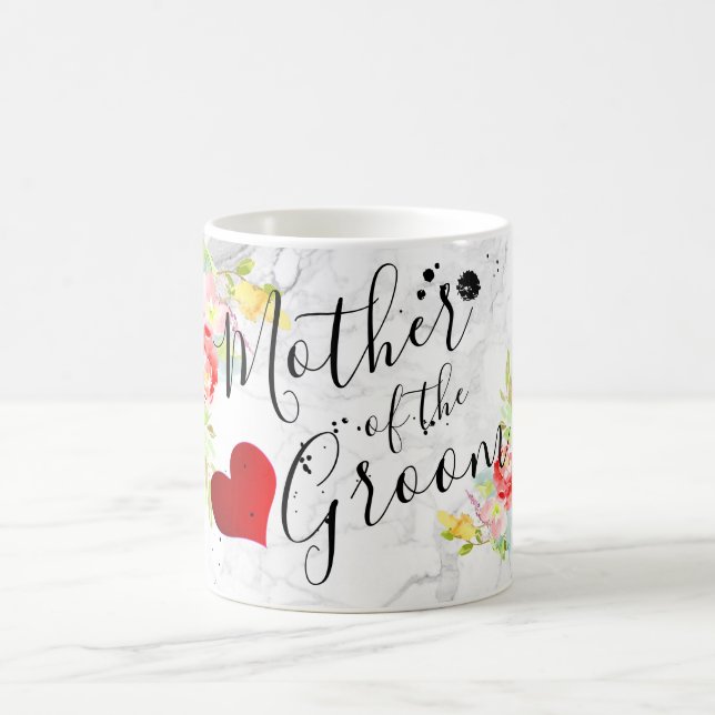 Taza De Café PixDezines Madre de la acuarela Groom/Floral (Centro)