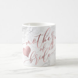 Taza De Café PixDezines Madre de la novia/Faux Rosa Guión de or