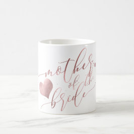 Taza De Café PixDezines Madre de la novia/Faux Rosa Guión de or