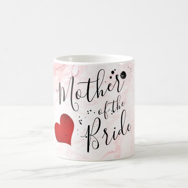 Taza De Café PixDezines Madre del guión de novia/mármol/DIY (Centro)