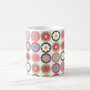 Taza De Café PixDezines margaritas groovy/color de fondo person