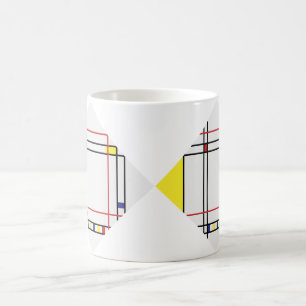 Taza De Café PixDezines Mondrian, Minimalista