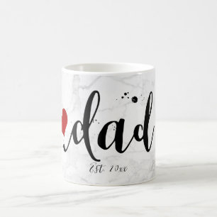Taza De Café PixDezines NUEVO Mármol DAD+guión moderno