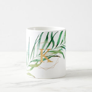 TAZA DE CAFÉ PIXDEZINES PALM FRONES   MONOGRAM A-Z