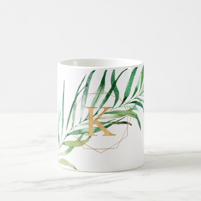 TAZA DE CAFÉ PIXDEZINES PALM FRONES | MONOGRAM A-Z (Centro)