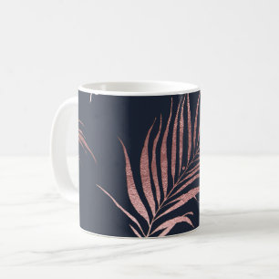 TAZA DE CAFÉ PIXDEZINES PALM FRONES ROSA DE ORO FAUX