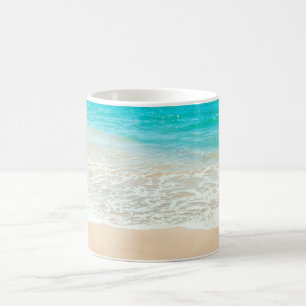 Taza De Café PixDezines Paraíso Tropical Playa Azul Cristal