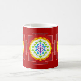 Taza De Café PixDezines Sri Yantra Chakra Clearing/DIY fondo