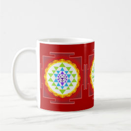 Taza De Café PixDezines Sri Yantra Chakra Clearing/DIY fondo