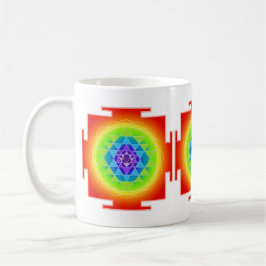 Taza De Café PixDezines Sri Yantra Chakra Clearing/Naranja