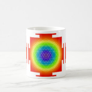 Taza De Café PixDezines Sri Yantra Limpieza de Chakra/Resplando