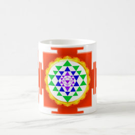 Taza De Café PixDezines Sri Yantra Limpieza de Chakra/Resplando