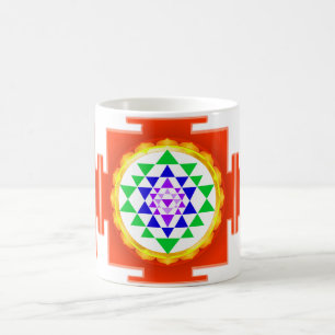 Taza De Café PixDezines Sri Yantra Limpieza de Chakra/Resplando