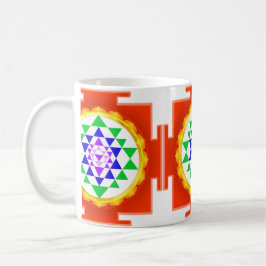 Taza De Café PixDezines Sri Yantra Limpieza de Chakra/Resplando