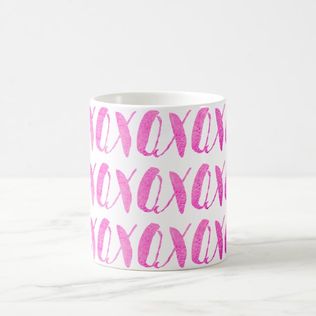 Taza De Café PixDezines xoxo/fondo rosado/DIY (Centro)