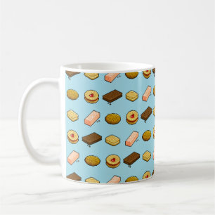 Taza De Café Pixel Art Tasty Biscuit Cookie Selection Pattern