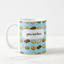 Taza De Café Pixel Art Tasty Cookie Biscuit Pattern
