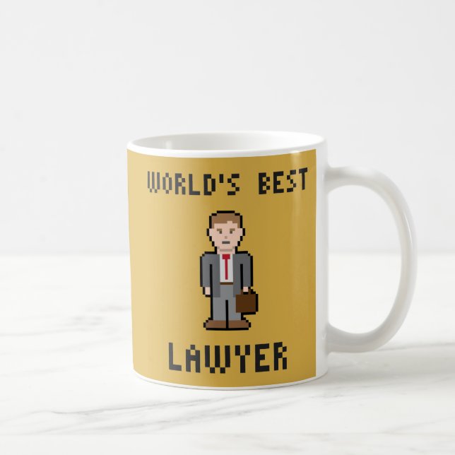Taza De Café Pixel Best Lawyer Mug (Derecha)