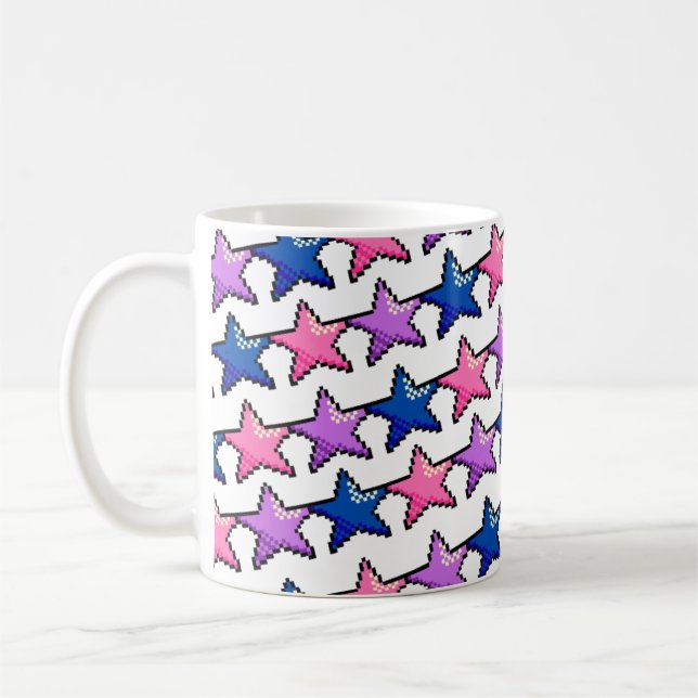 Taza De Café Pixel Bi Star Mug (Izquierda)