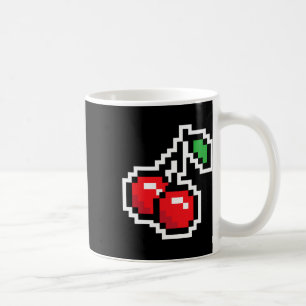 Taza De Café Pixel Cherries Disfraz de Halloween de videojuego 