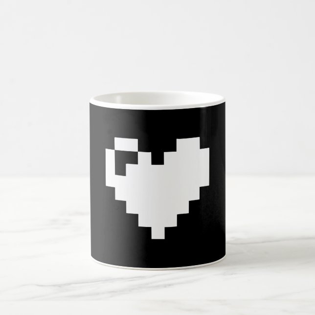 Taza De Café Pixel Heart 8 bits (Centro)