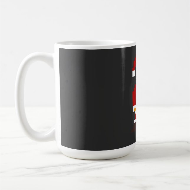 Taza De Café Pixel Pose Papá Noel (Izquierda)