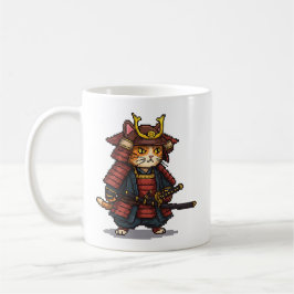 Taza De Café Pixel Samurai Cat