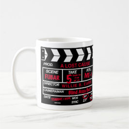 Taza De Café Pizarra de la cámara cinematográfica
