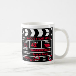 Taza De Café Pizarra de la cámara cinematográfica