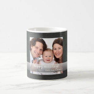 Taza De Café Pizarra Personalizada de Foto Familiar para Felice