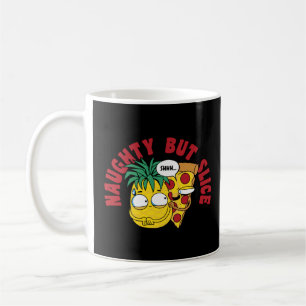 Taza De Café Pizza de queso traviesa pero rebanada