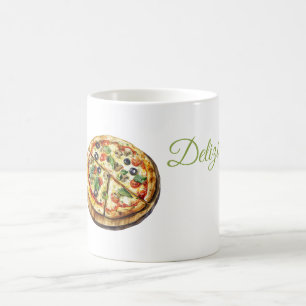 Taza De Café Pizza Delicioso (delicioso)