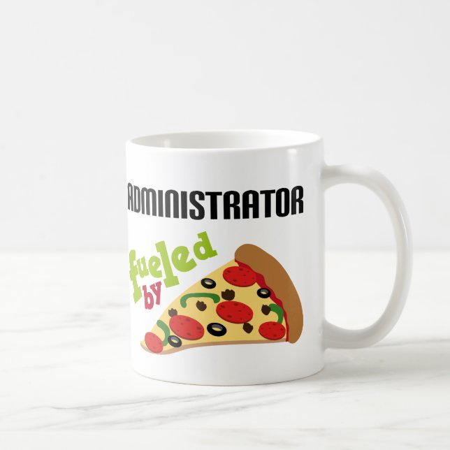 Taza De Café Pizza (divertida) del administrador (Derecha)