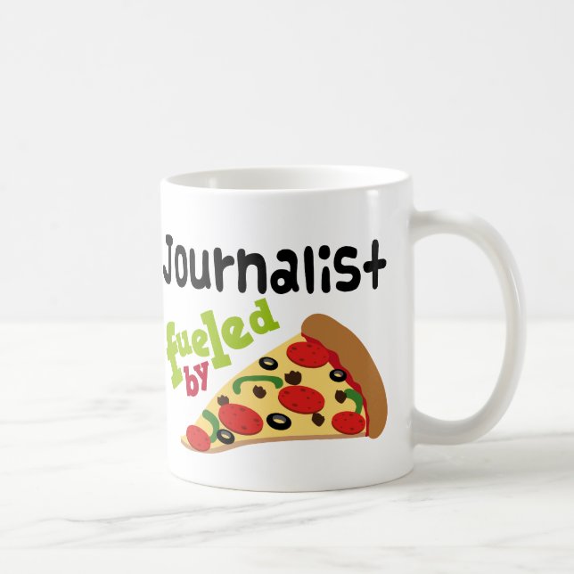 Taza De Café Pizza (divertida) del periodista (Derecha)