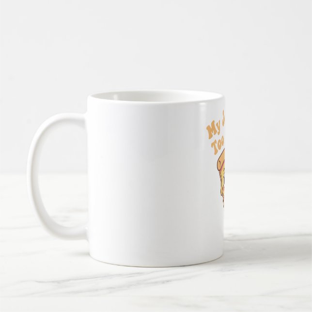 Taza De Café Pizza divertida Mis Chistes Son Demasiado Alegres (Izquierda)