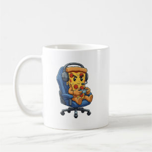 Taza De Café Pizza divertida para jugadores entusiastas de vide